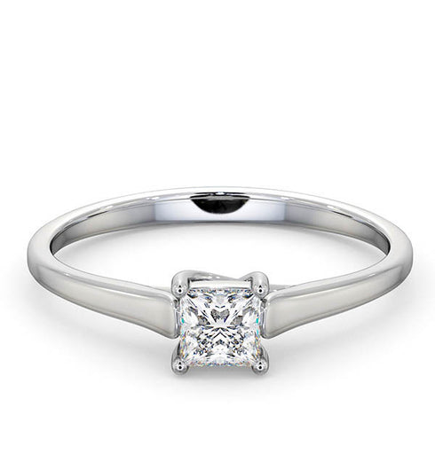 Certified Lucy Platinum Diamond Engagement Ring 0.33CT-F-G/VS
